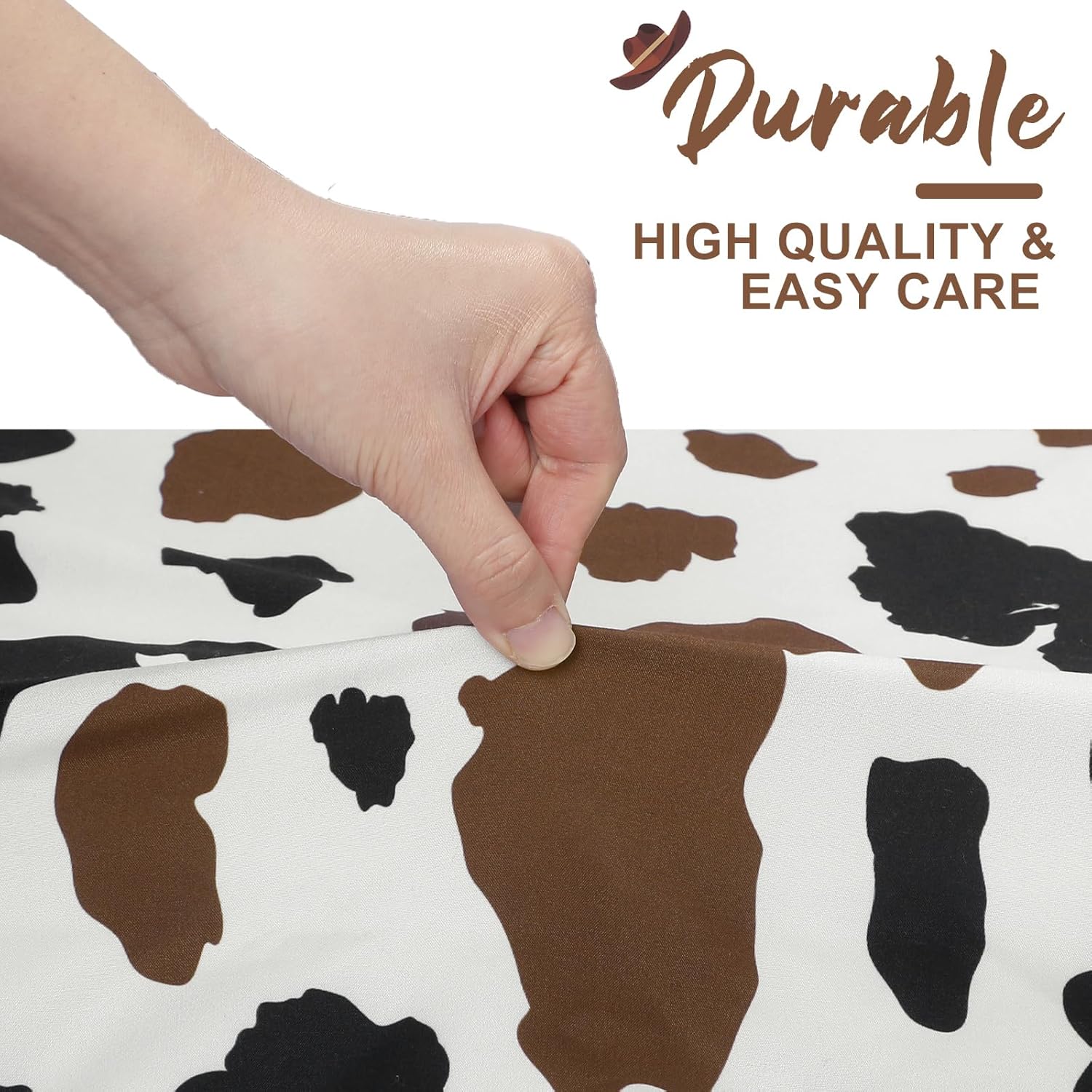 VitalCozy 4 Pcs Western Cowboy Crib Sheet Set Newborn Bedding Nursery Baby Sheets for Girl Boys Baby Gifts for Standard Crib and Toddler Mattresses, 52 x 28 x 8 Inches - Image 5