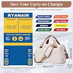 Travel Duffel Bag Sports Gym Tote Bag for Women, Weekender Carry on Luggage Bag for Airplanes, Lightweight Overnight Shoulder Bag Waterproof Beach Hospital Bag with Shoes Compartment,E01-Beige Brown