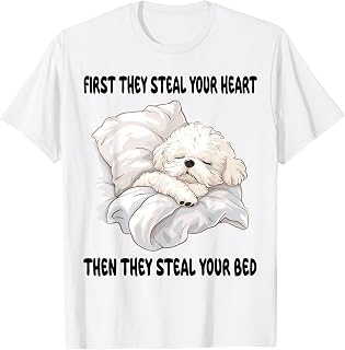 Bichon Frise Sleeping Pajamas Nightgown T-Shirt