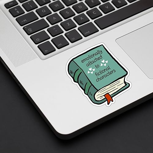 Miniatura 3 de Adhesivo emocionalmente unido a personajes de ficción, calcomanía Kindle, calcomanía de libro, mercancía de libro, calcomanía para laptop,