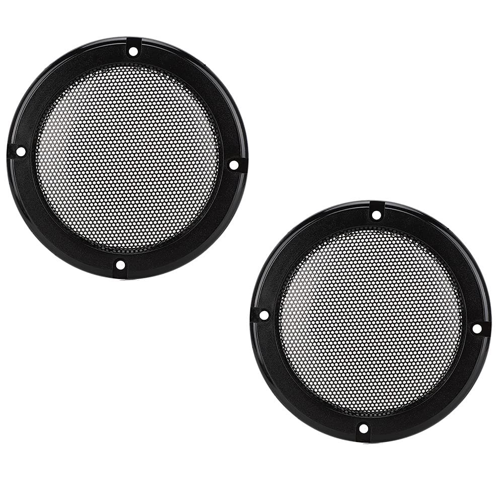 Speaker Protective Cover, Speaker Decorative Circle, Beautiful and Practical 2pcs Car Speakers for Long Time Use(Black+Black)-image-39