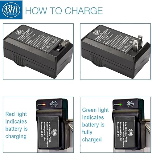 Miniatura 4 de BM Premium Paquete de 2 baterías LP-E17 y cargador de batería para Canon EOS R8, EOS R10, EOS R50, EOS R100, EOS RP, EOS M6 Mark II, Rebel T6i, T6s,
