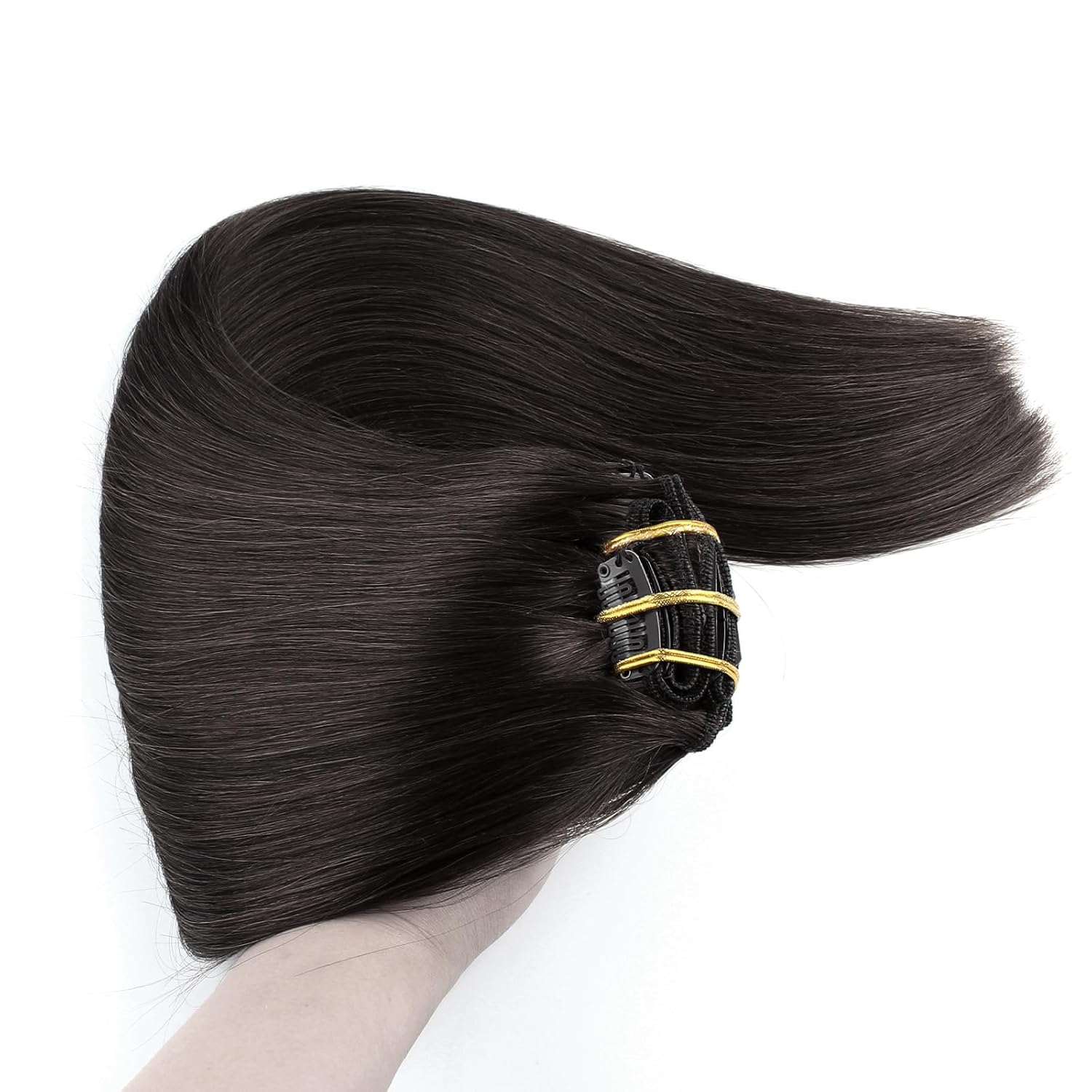 SixStarHair Black Clip In Hair Extensions Black 240g 22inch For Full Head Thick and Natural Clip In Extensions Fast to Install 10 Pieces Wefts with 21 Clips