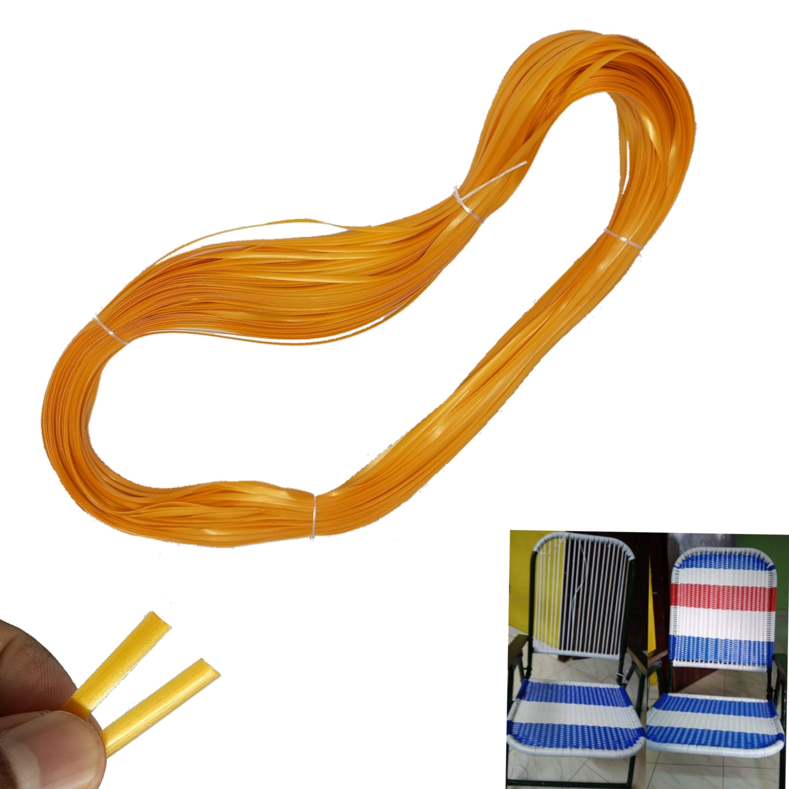 Driver Seat Knitting Wire 4mm - Strong Plastic Furniture Chair Cane for All Chair Types and Cots (1 Piece, Gold)-image-31