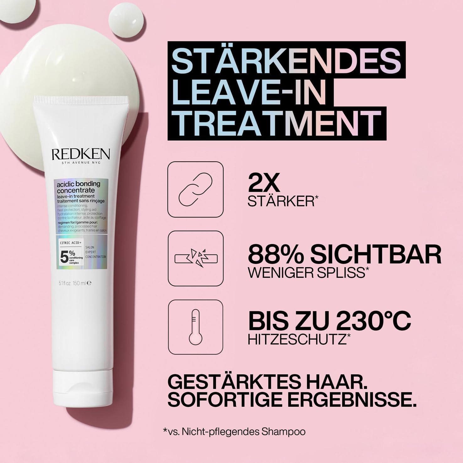 Redken Pflegeset mit Shampoo, Conditioner & Haarlotion, Konzentrierte All-In-One Formel gegen Farbverlust, Acidic Bonding Concentrate