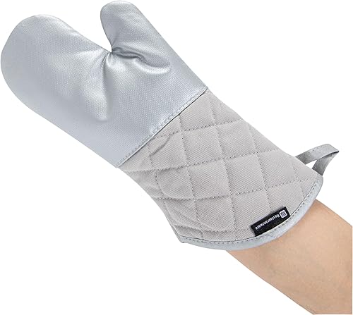 Miniatura 9 de Restaurantware Manopla de horno de 15 x 7 pulgadas, 1 manopla de horno resistente al calor, agarre ergonómico, guantes de cocina de fibra de vidrio