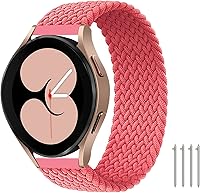 Vista 10 de Minggo Solo Loop - Correa trenzada compatible con Samsung Galaxy Watch 6/5/4 de 1.575 pulgadas, 1.732 pulgadas, correa elástica tejida para Galaxy