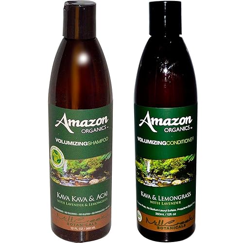 Amazon Botanicals - Champú y acondicionador voluminizador