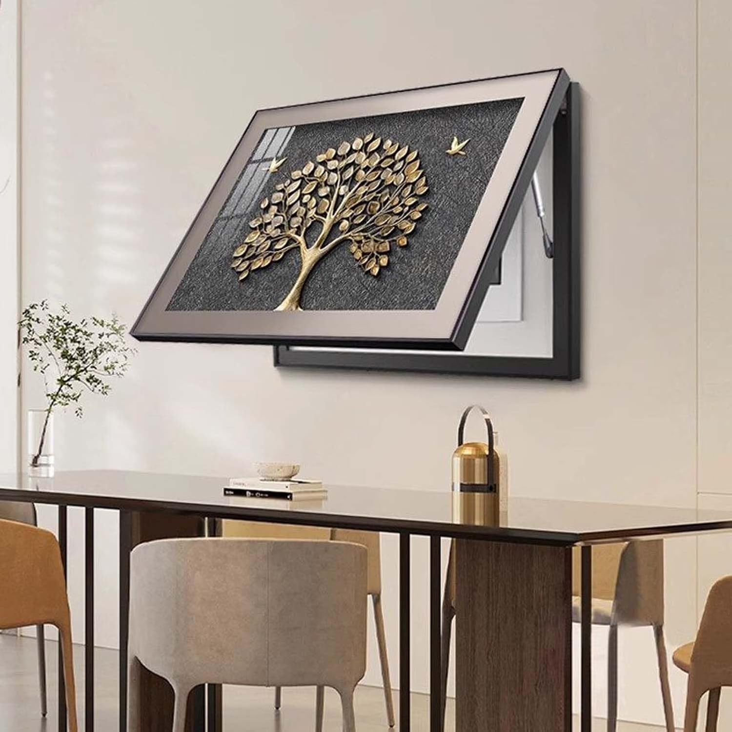 Indoor Electrical Box Cover, Decorative Painting with Frame for Circuit Breaker & Fuse Box, Wall-Mounted Cabinet Cover for Home Decor,19.7x15.7in