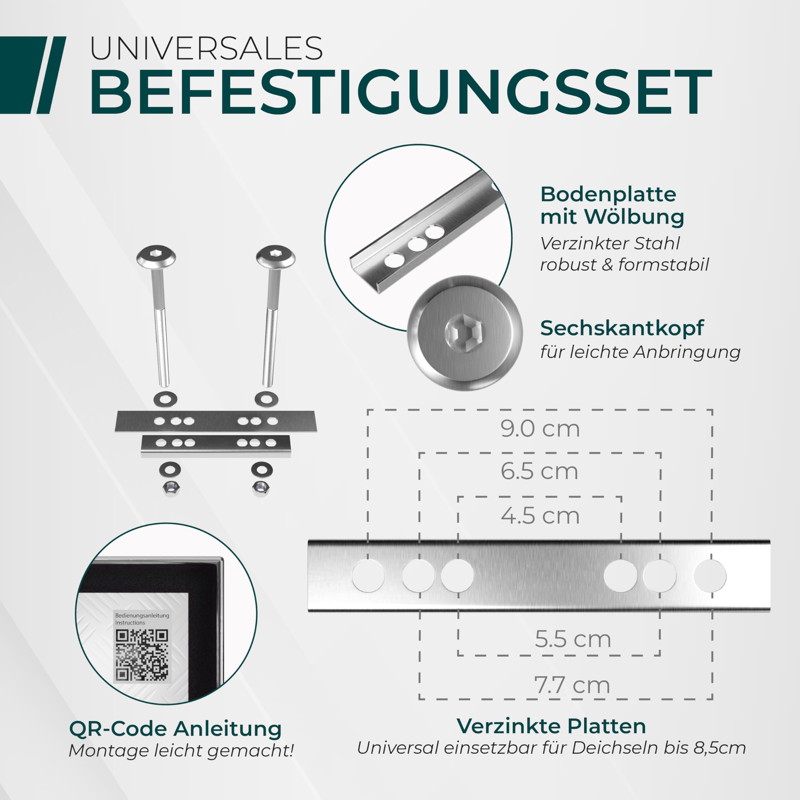 Wasserfeste Deichselbox Abschließbare Anhängerbox 50x17x20CM Transportbox