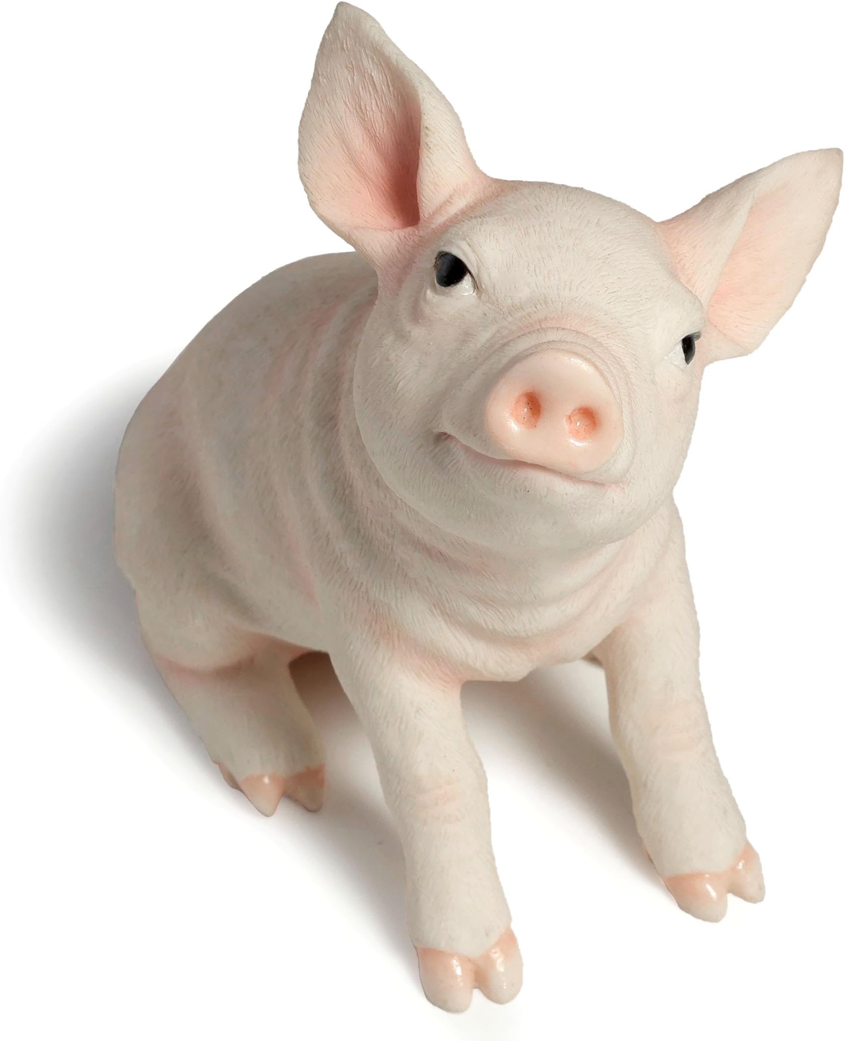 Unicorn Studio Baby Pig Pink Piglet Sitting Farm Animal Figurine, Pink