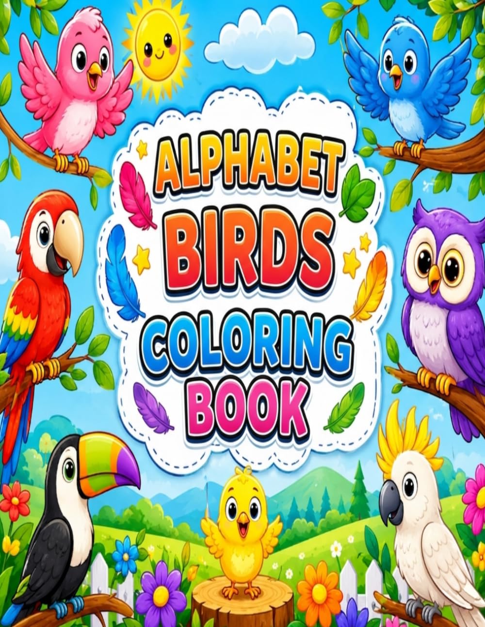 Alphabet Birds Coloring Book: A Fun A–Z Bird Coloring Adventure for Kids | Learn the Alphabet While Coloring Beautiful Birds (Alphabet Wildlife Coloring Series)