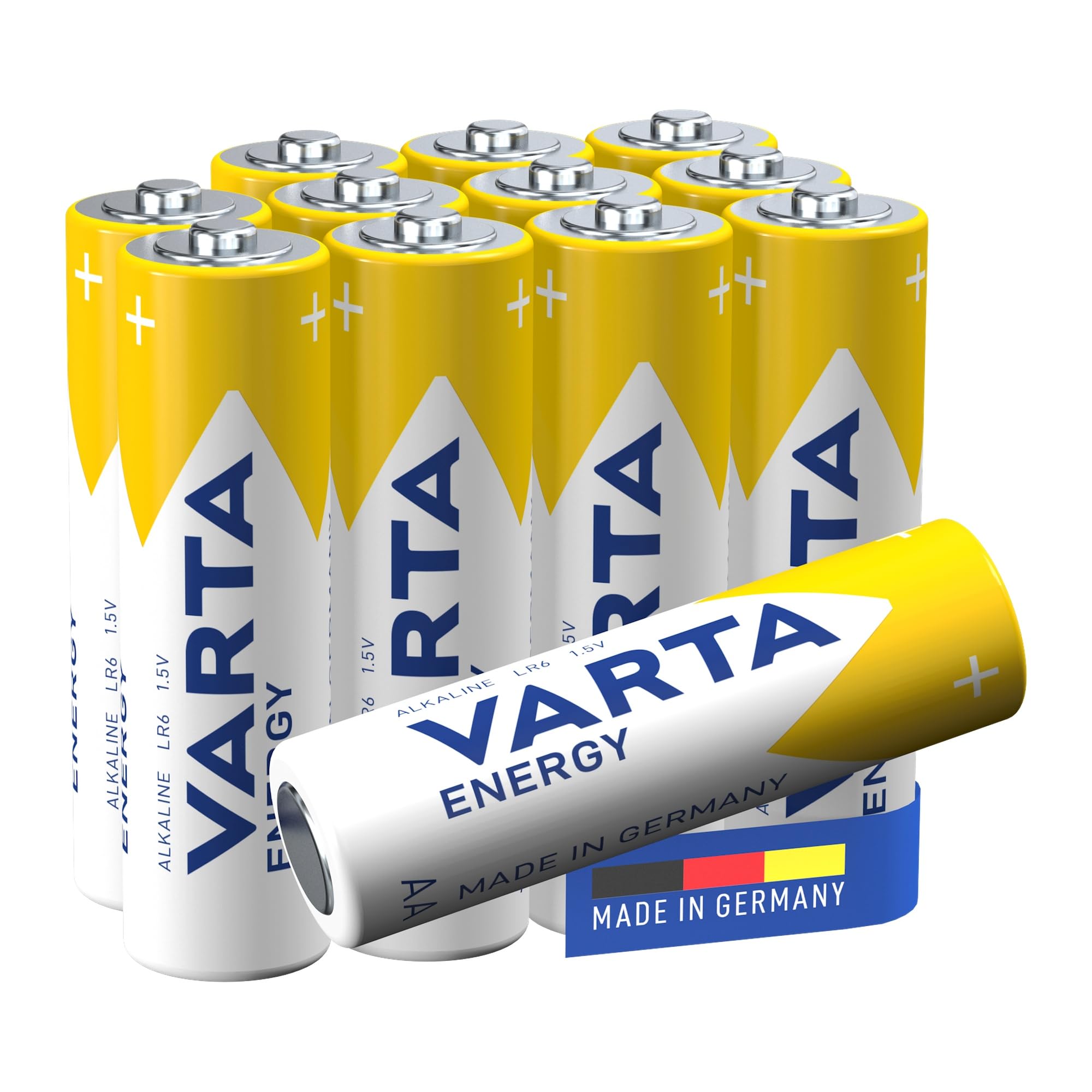 VARTA Batterien AA, 12 Stück Cube, Energy, Alkaline Mignon-Batterie, 1,5 V