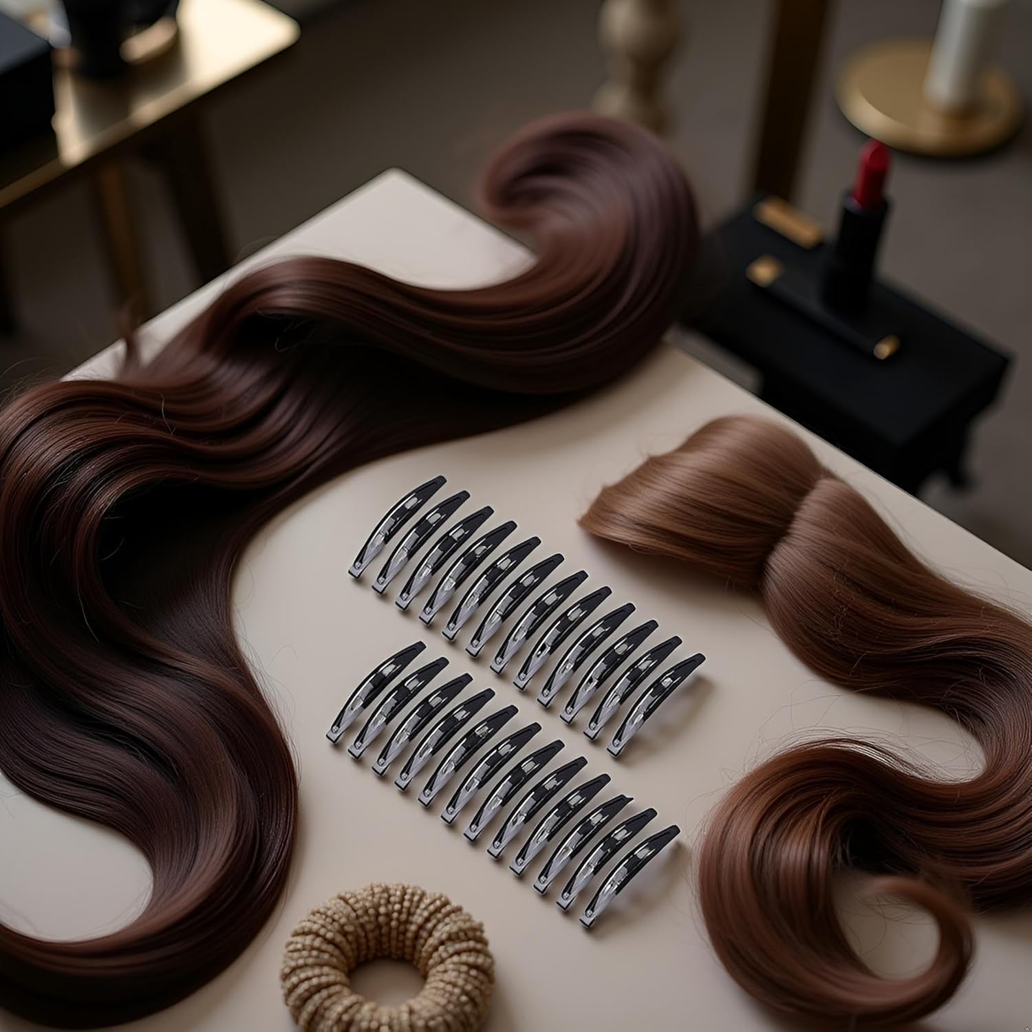 Photo 1 of 24Pcs Large Metal Snap Hair Clips for Women - 2.16 Inch Black No-slip Clips for Long Hair, Makeup Styling