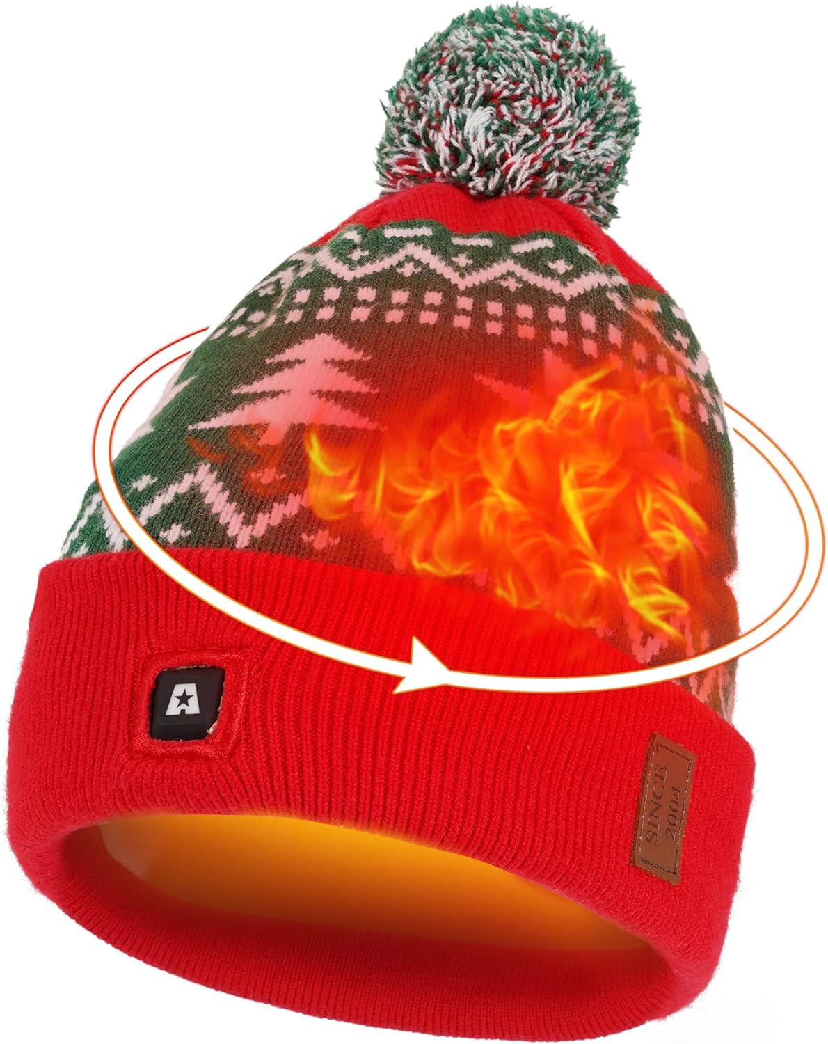 ARRIS Heated Beanie Hat with 3 Heating, Soft Knit Electric WinteHat for Skiing Hunting
