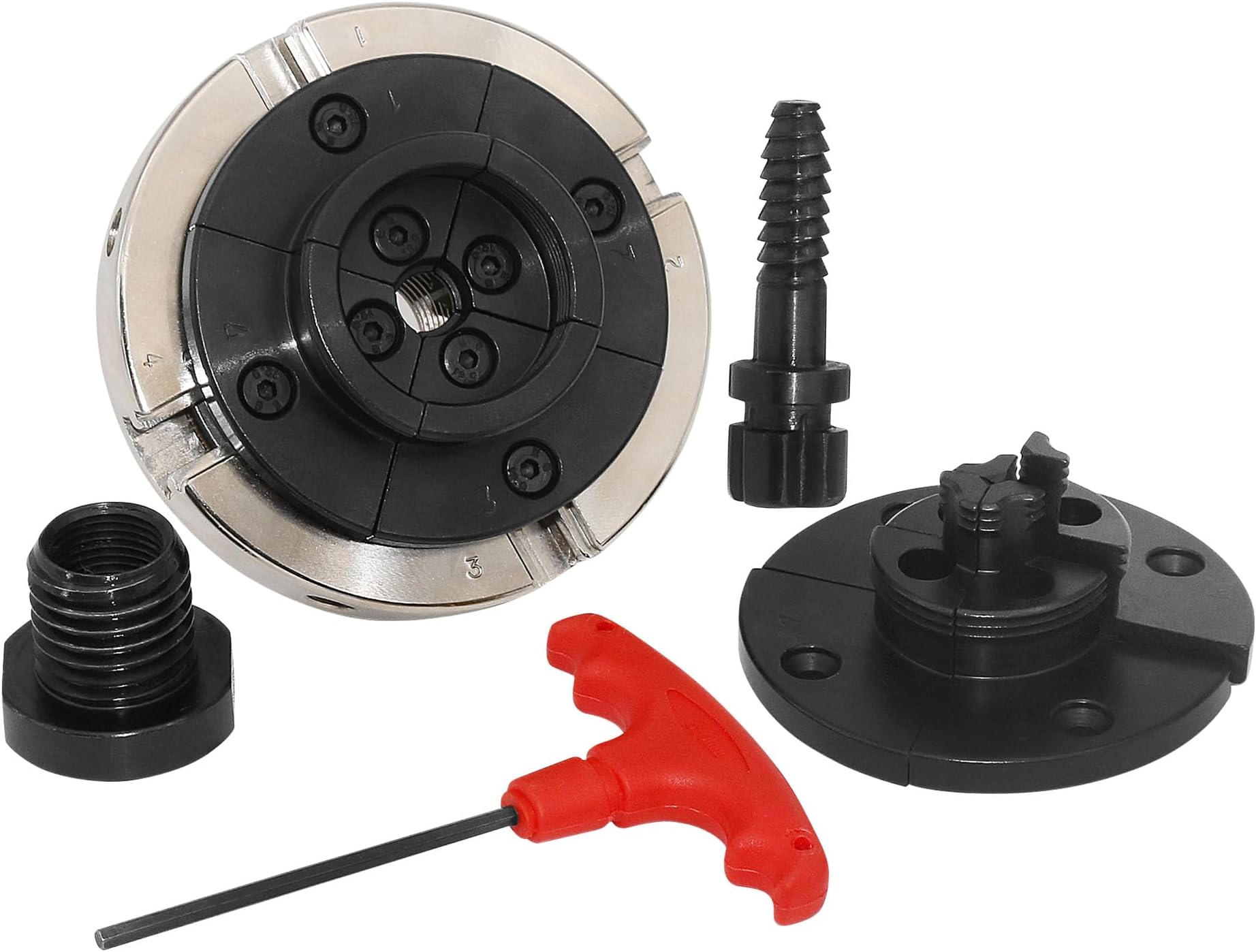 Wood Lathe Chuck 4-Inch 4-Jaw,Lathe Chucks for Woodturning M33 X 3.5 Lathe Sp...