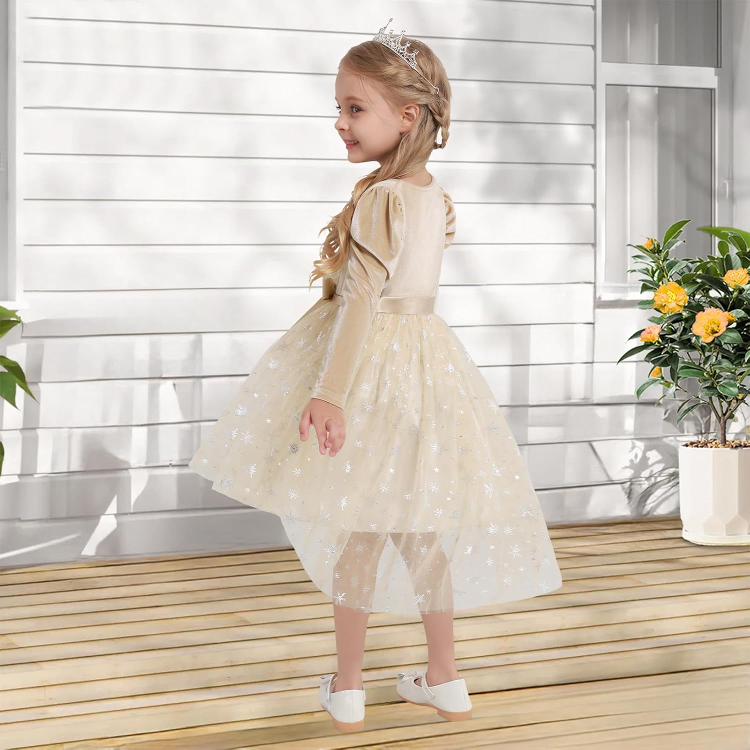 Girls Velvet Christmas Dress Toddler Tulle Sequin Tutu Dresses Kids Winter Party Holiday Casual Princess Dress 2-7Y - Image 5