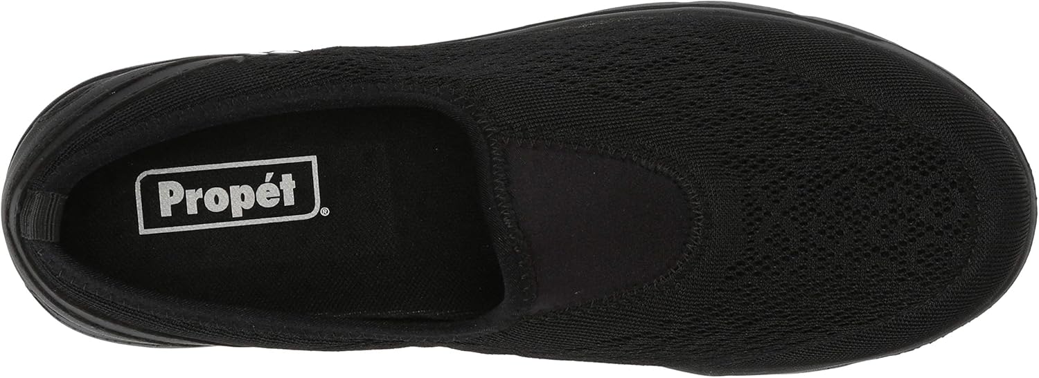Propét Womens TravelActiv Slip On Walking Walking Sneakers Shoes - Black - Size 8 W - Image 5