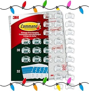 Outdoor Light Clips with Foam Strips, Clear, 30/Pack (17017CLRAW30NA)