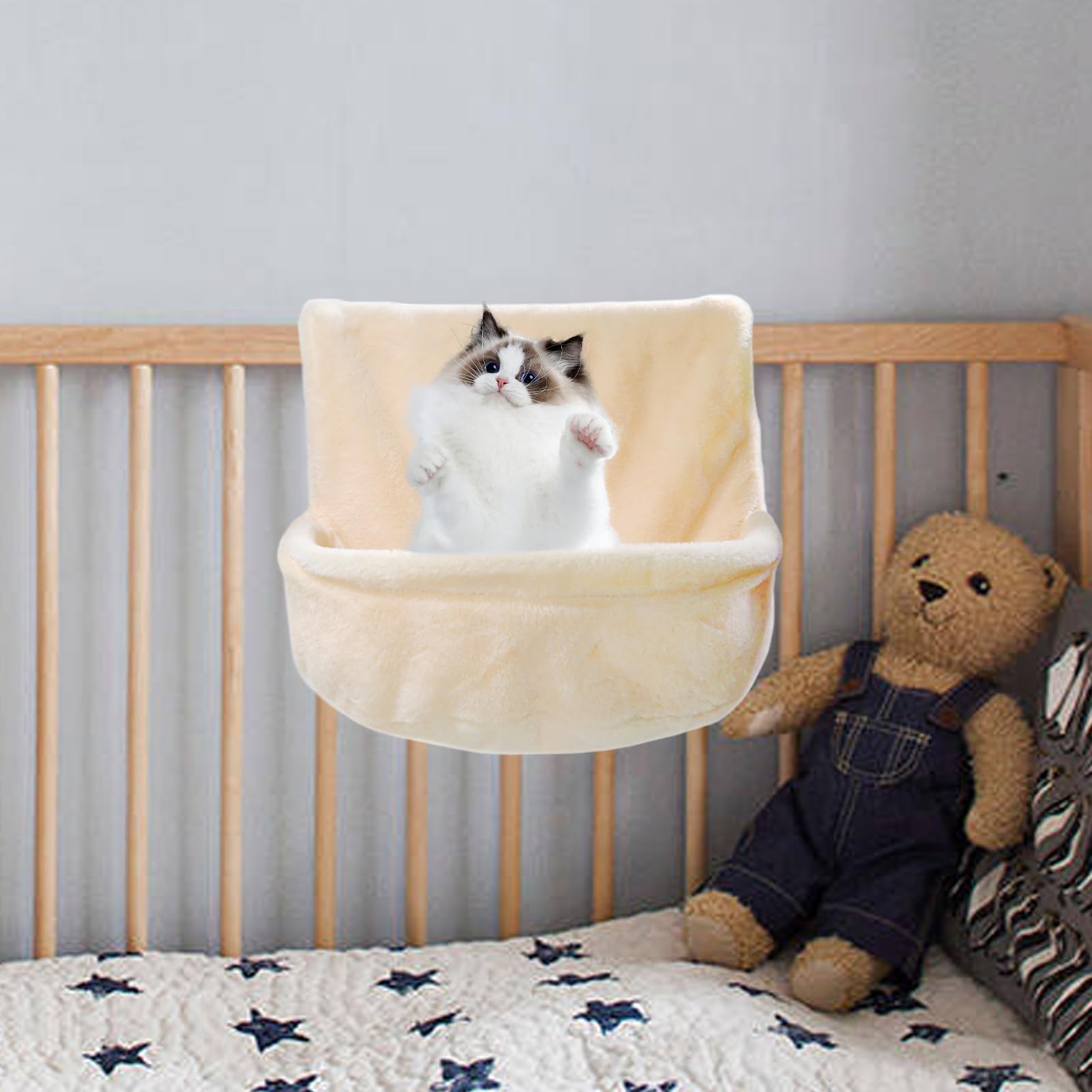 Katzen-Hängematten-Bett – Faltbare, stabile Betten, Fenstersitz, robust