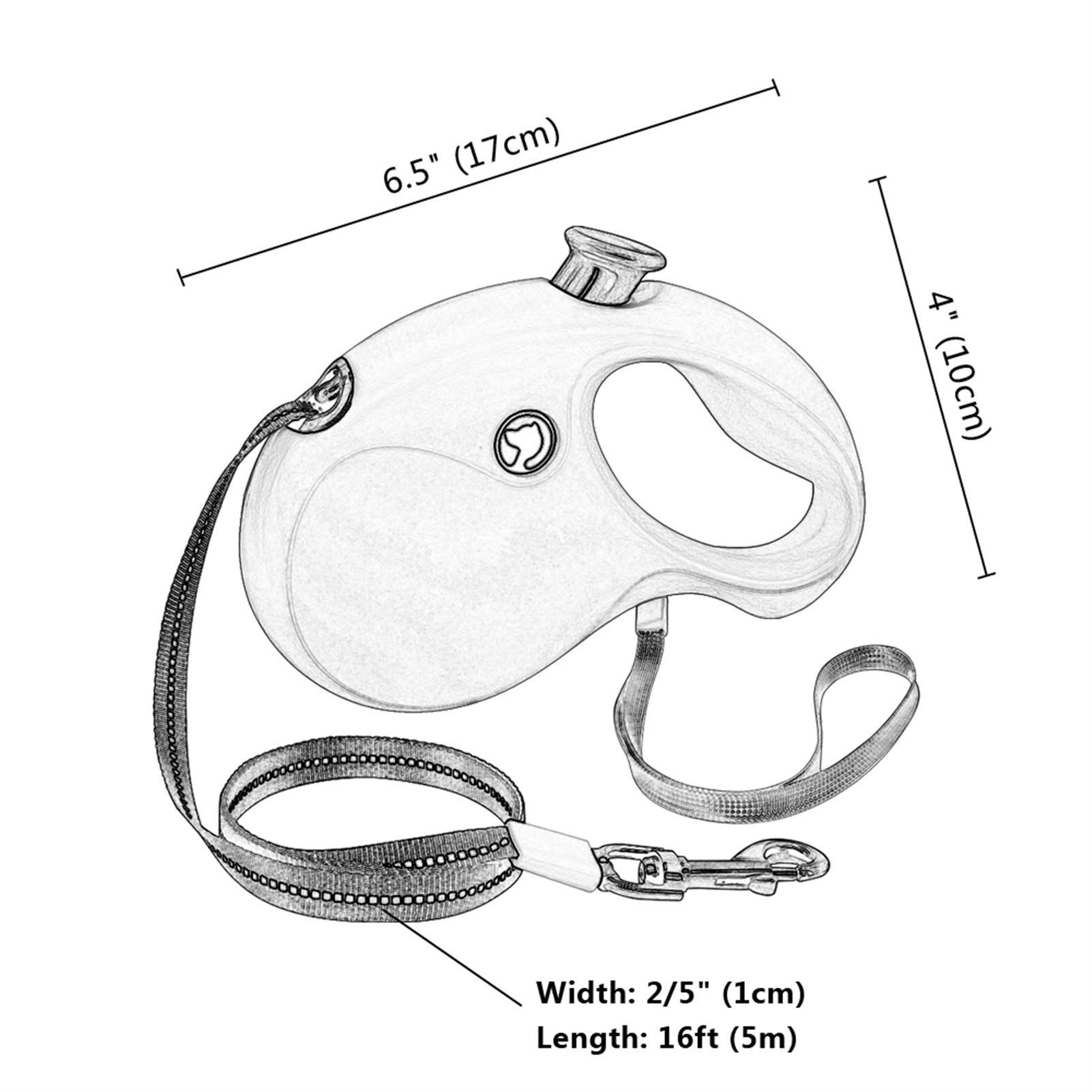 WolFum Collar de perro 5 m retráctil automático correa de perro extensible mascota cachorro cuerda de tracción caminar correa de plomo para perros pequeños medianos gatos suministros para mascotas