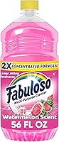 Fabuloso 2X Concentrated Multi-Purpose Cleaner, Watermelon Scent, 56 oz - Powerful Grease-Cutting Floor & Surface Cleaner