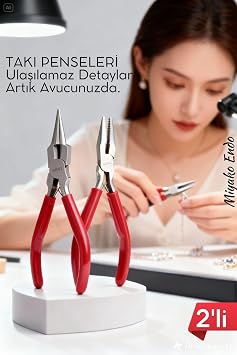 Transformacion Profesyonel 2'Li Takı Pense Seti 12 Cm Takı Yapımı İçin Mini Pense Seti 722505