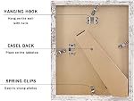 8x10 Picture Frame, Display Photos 6x8 with Mat or 8x10 without Mat, Poster Frame for Wall and Tabletop, Distressed White