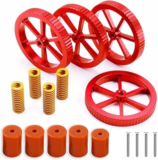 Ender 3 Bed Leveling Upgrade Kit,4 Stk Nivelliermuttern + 4 Stk 3D Drucker Federn + 5 Stk Silikon Dämpfer Heizbett Nivelliersäule für Ender 3/V2/Ender 3 S1/Pro/Plus/Ender 3 Neo/Max Neo.