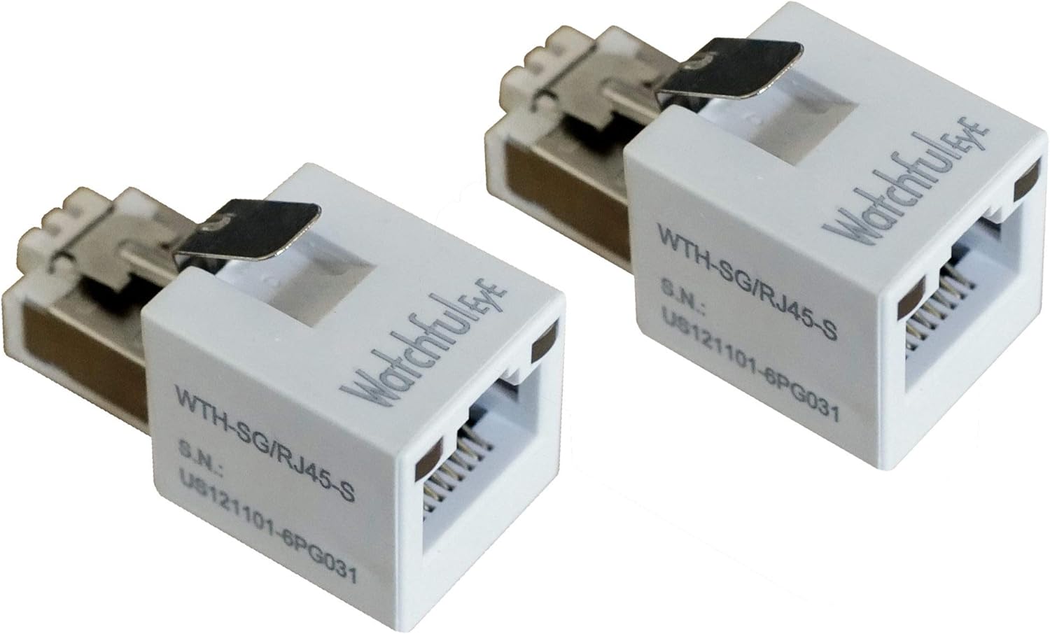 WTH-SG/RJ45-S x2pcs Direct in Line Plug-in Ethernet Surge Protector
