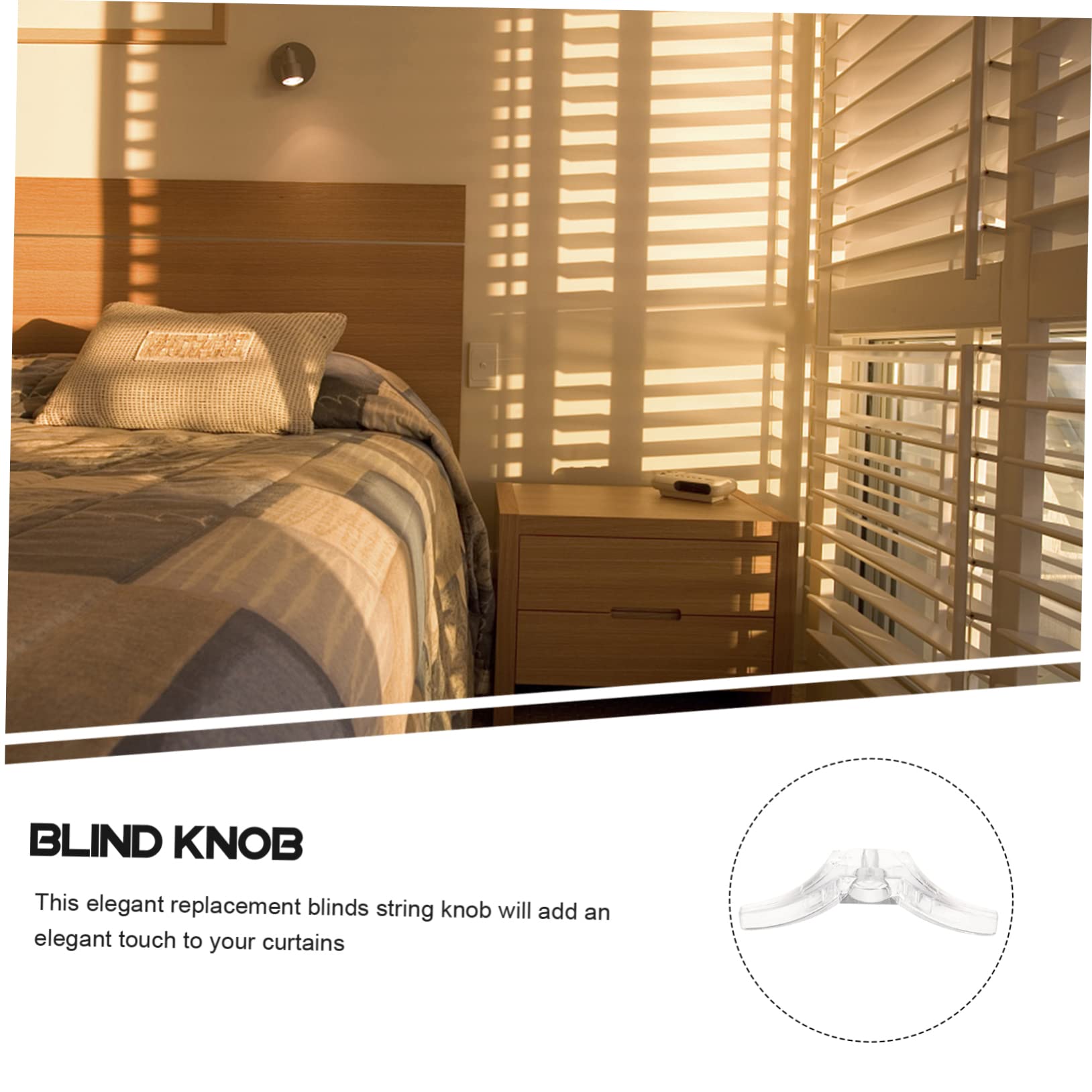 Cabilock Blind Accessories White Cord Knobs Blind Cord Winder Safety Cleats for Window Blinds