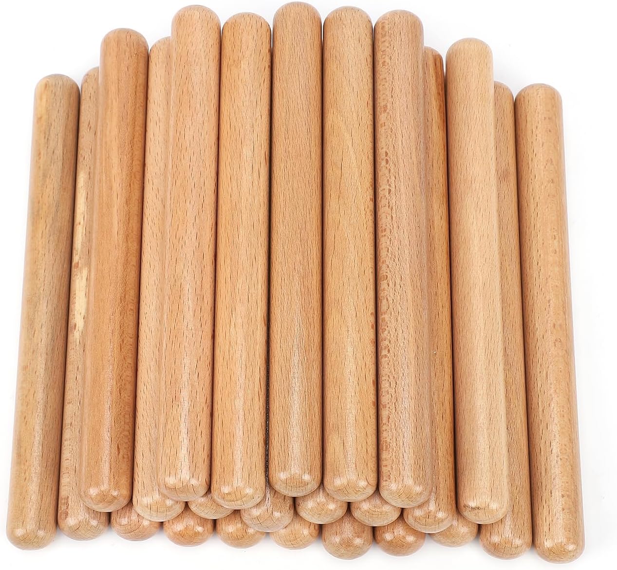12 Pairs Wooden Rhythm Sticks, Music Education Wooden Percussion Instruments, Storage Bag with Group Activity Function, Ideal for Kids Classroom