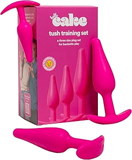 Hello Cake Tush Pops - Butt Plug Training Set - 3 Sizes for All Levels of Anal Play - Tapered Tip with Flared T-Base - Body-Safe Silicone, Adult Sex Toy For Men, Women and Couples