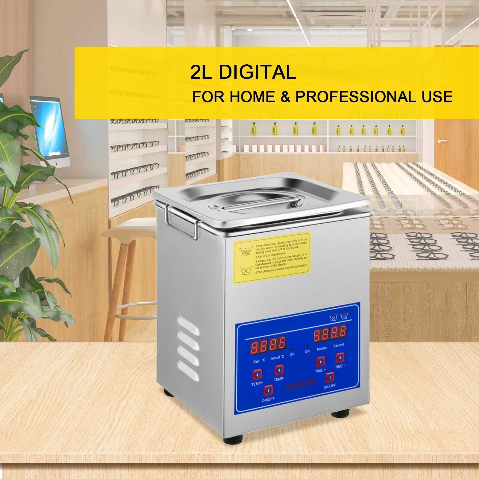Limpiador industrial Ultra Cleaner de 2 l con temporizador digital y calentador.