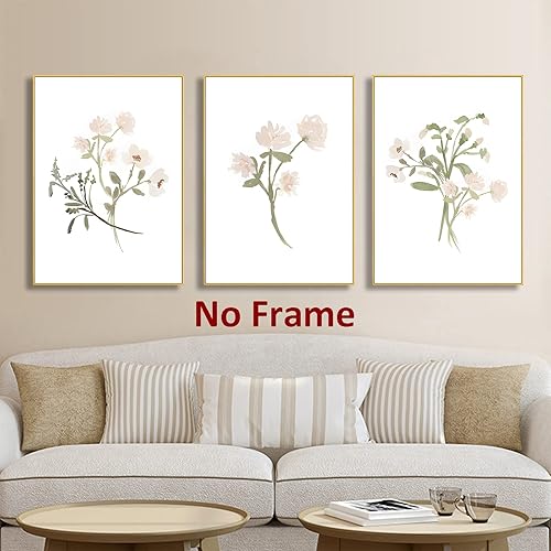 Miniatura 7 de Arte de pared en acuarela floral, imágenes botánicas de flores rosas, póster de flores silvestres, pinturas de plantas de acuarela, pósteres de
