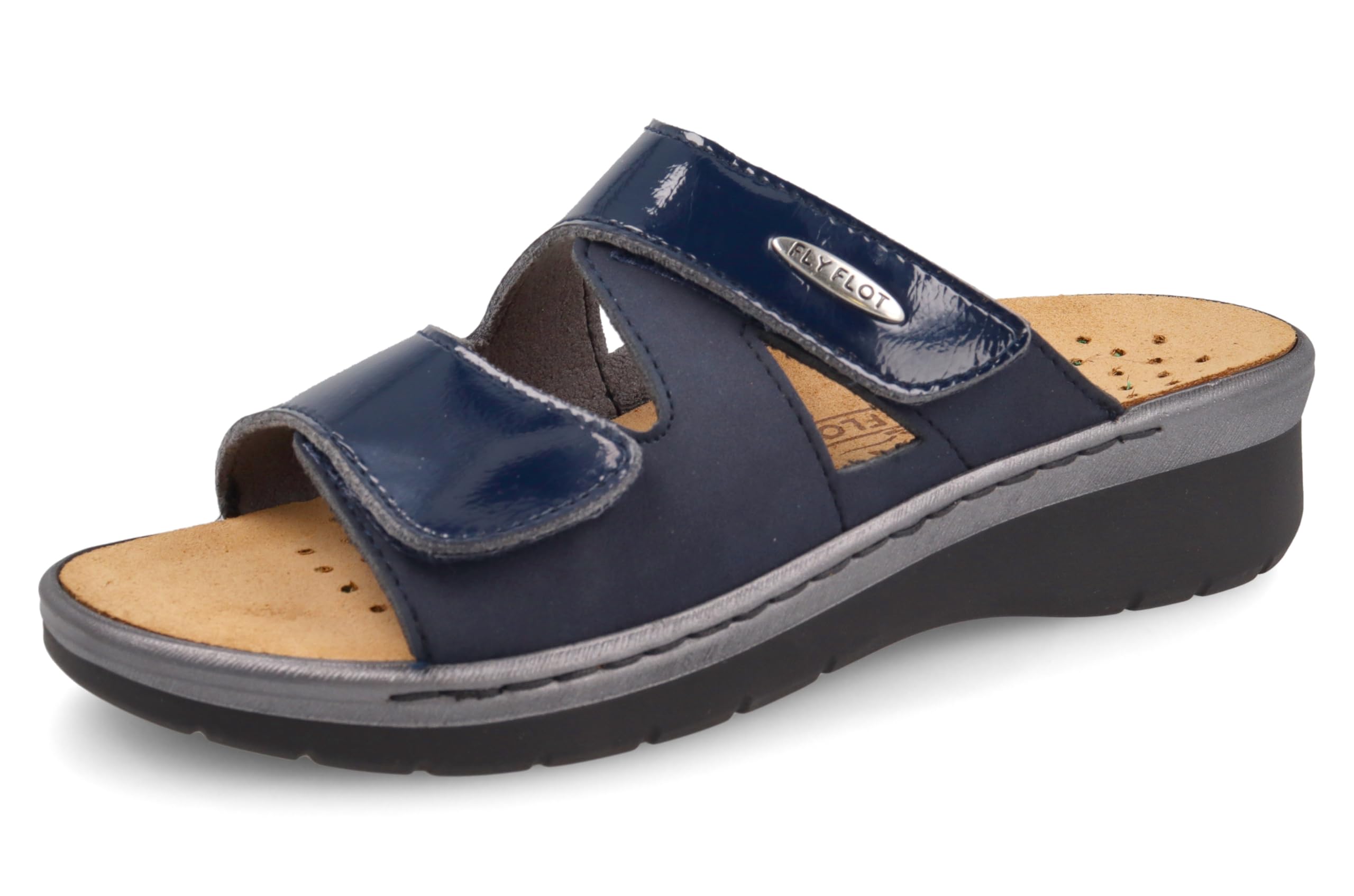 Fly Flot Sandali Donna in Microfibra con Fodera Traspirante, Strappo E Cinturino Regolabile, Sottopiede in Pelle Estraibile, Ciabatta