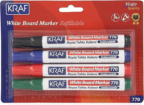 Marcadores de borrado en seco de bajo olor Ronde Punt colores surtidos paquete de 4