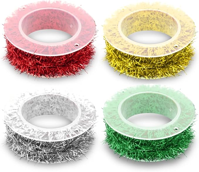 Mini Tinsel Garland Xmas Tinsel Wire Garland Christmas Tree