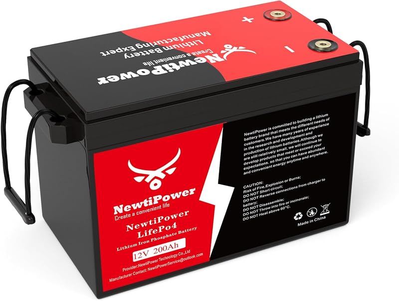 12V 200Ah Small-Volume LiFePO4 Lithium Battery,150A BMS,10000+ Deep Cycle Lithium Iron Phosphate Battery Great for Winter Power Shortage, RV, Marine and Off Grid Applications (1)