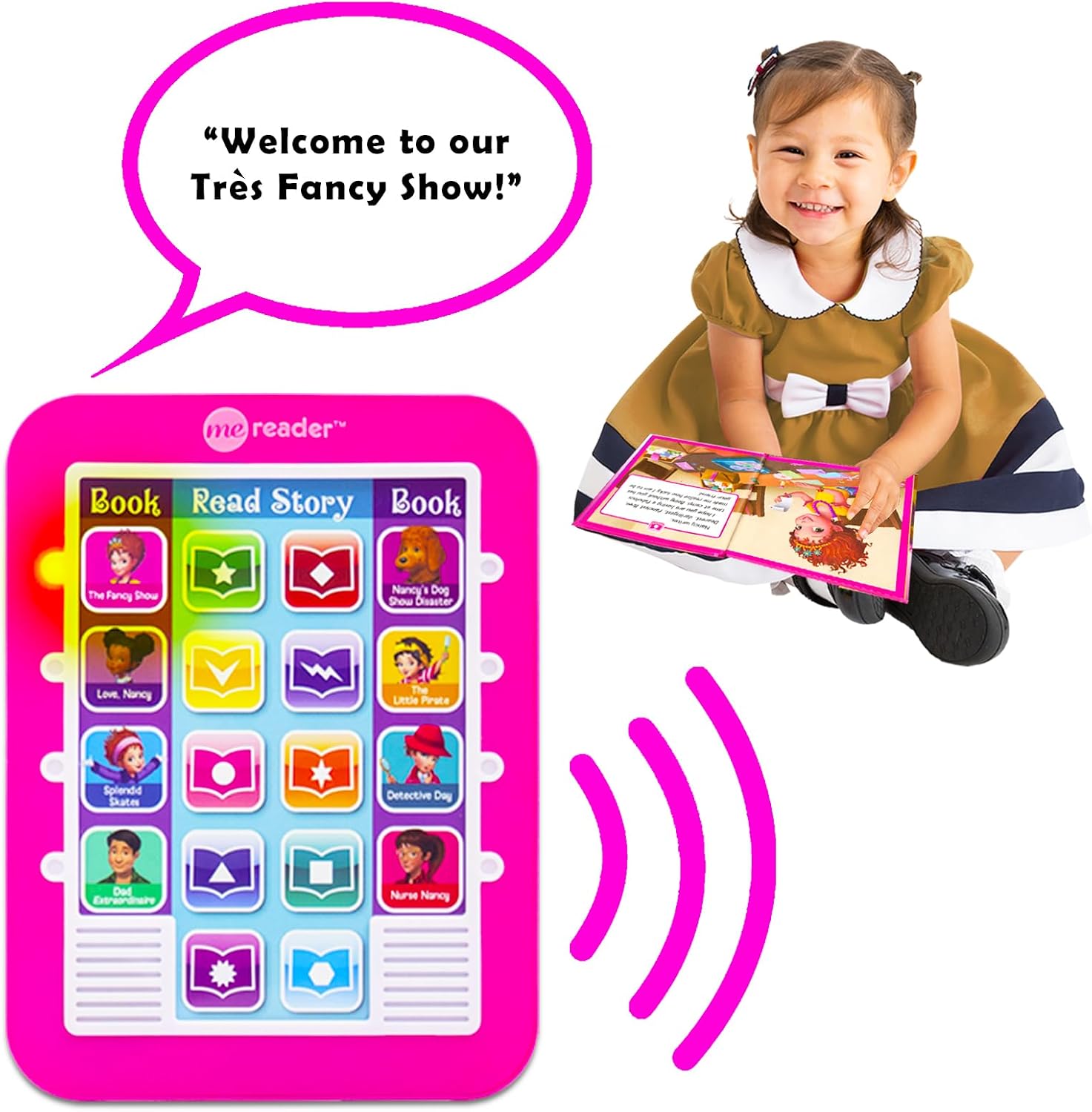 Fancy Nancy Me Reader Electronic Reader 8 Book Bundle - Fancy Nancy Books for Toddlers, Girls Featuring Nancy, Bree, and More with Stickers | Fancy Nancy Learning Toys