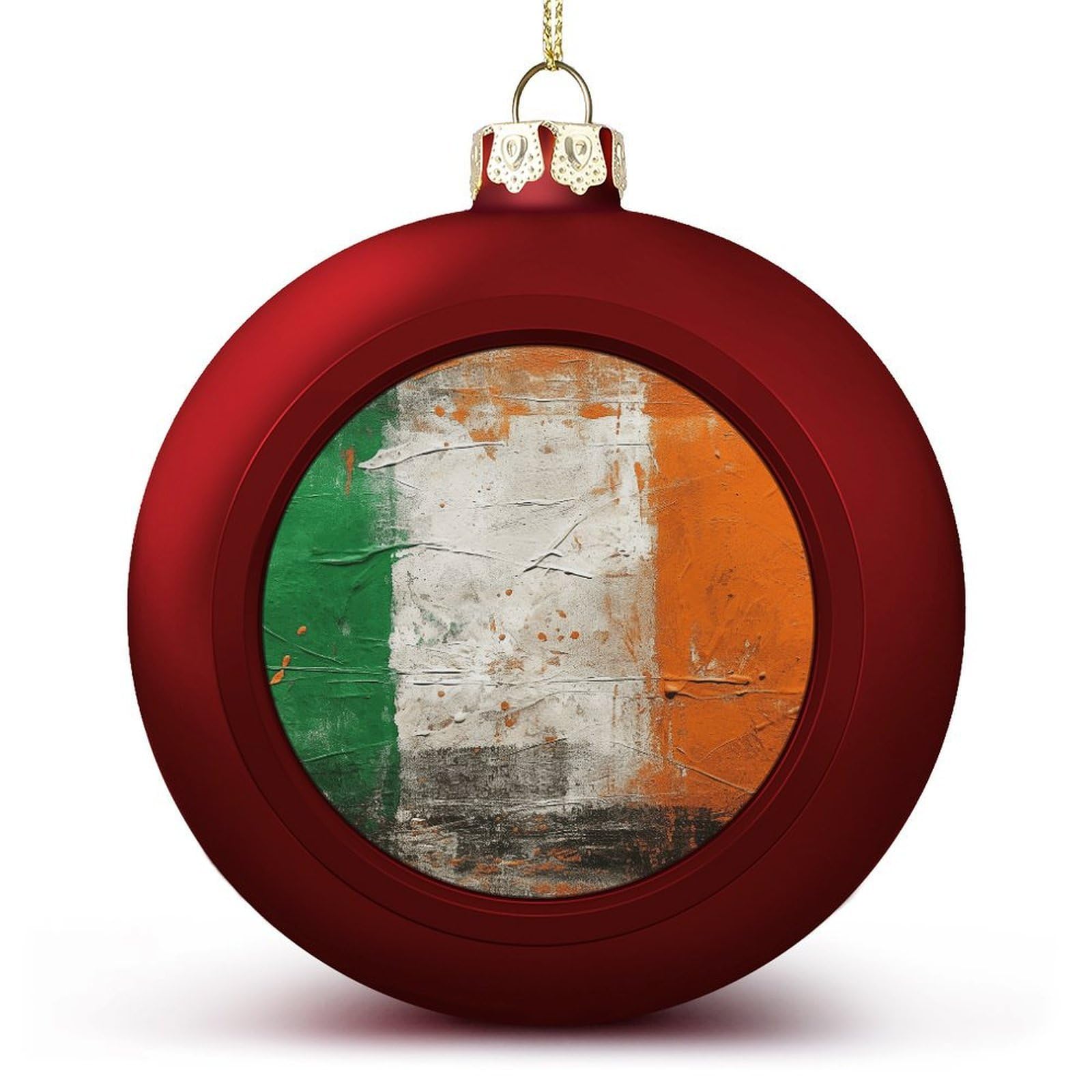 Boule de Noël à suspendre motif drapeau pour veillée festive