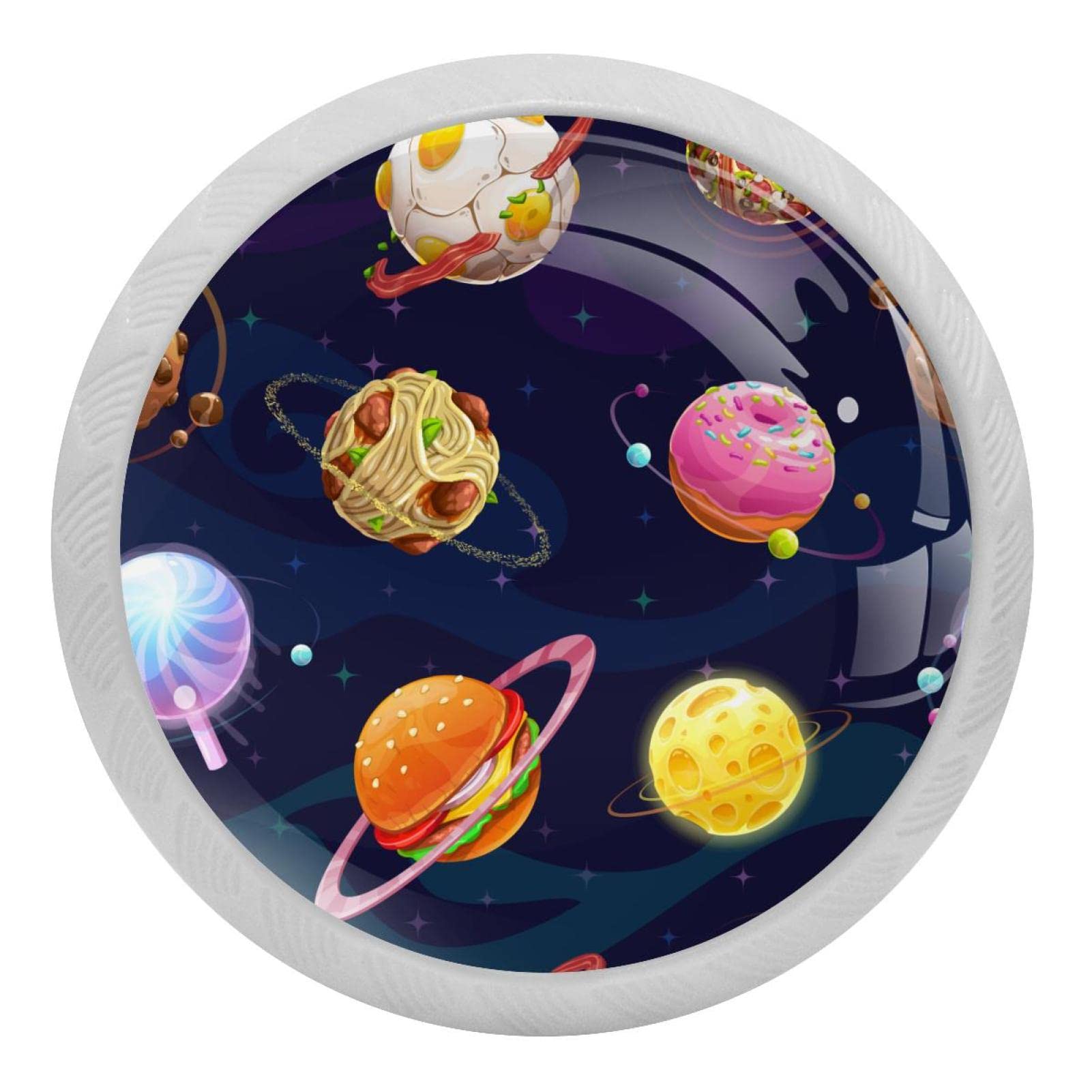 Bouton fluorescent pour armoire de cuisine et chambre à coucher sur le thème espace