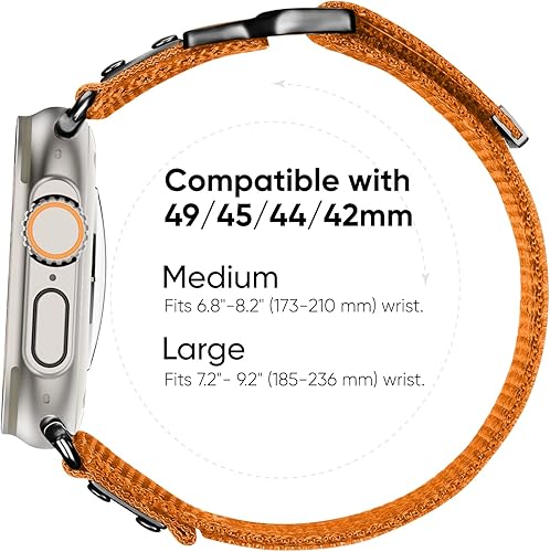 Miniatura 4 de Suitisbest Correa deportiva compatible con Apple Watch Ultra 2 BandApple Watch Ultra Band 1.929 in 1.772 in 1.732 in 1.654 in para hombre, correa