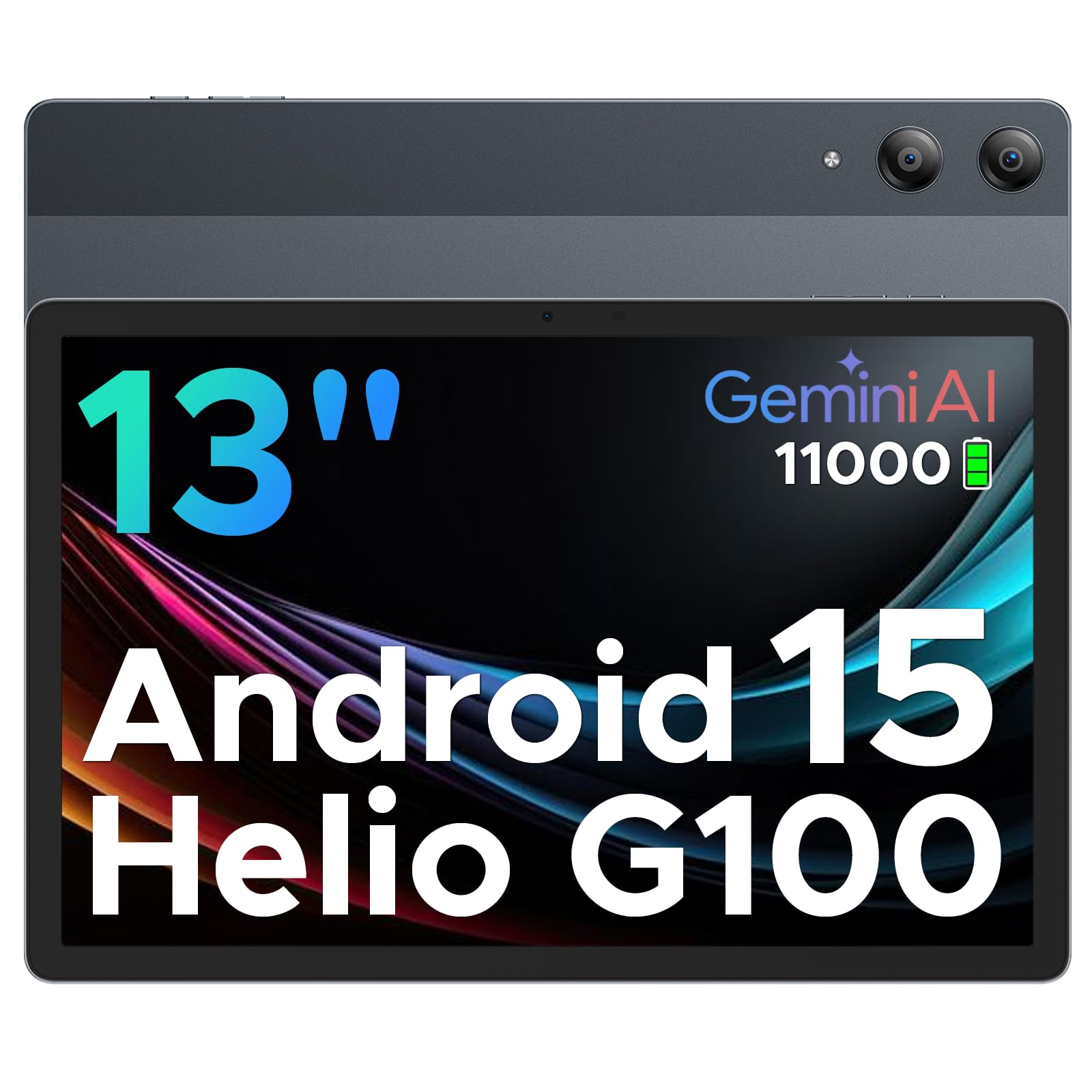 DOOGEE Tab E3 Pro Tablet Android de 13 pulgadas, batería grande de 11000 mAh, tableta Helio G100 Octa Core Android 15, 32 GB 256 GB con Gemini AI, tabletas para juegos con