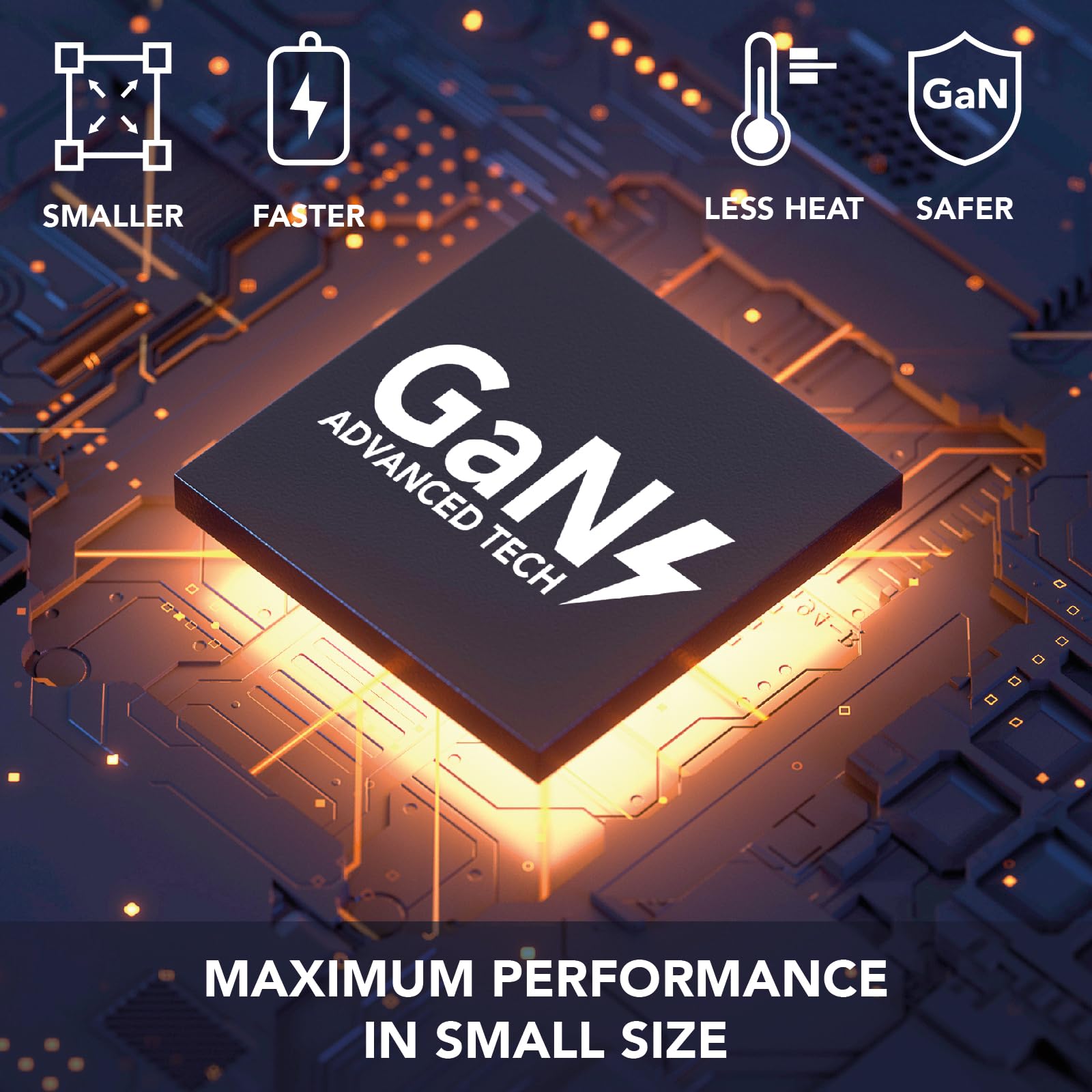 Cellularline - Multipower Magnus 100W - 4 Ports Gan -Netzwerk -Ladegerät - 2 18W USB -Anschlüsse und 2 100W USB -C -Anschlüsse - GaN -Technologie - ideal für Smartphones, Tablets und Laptops