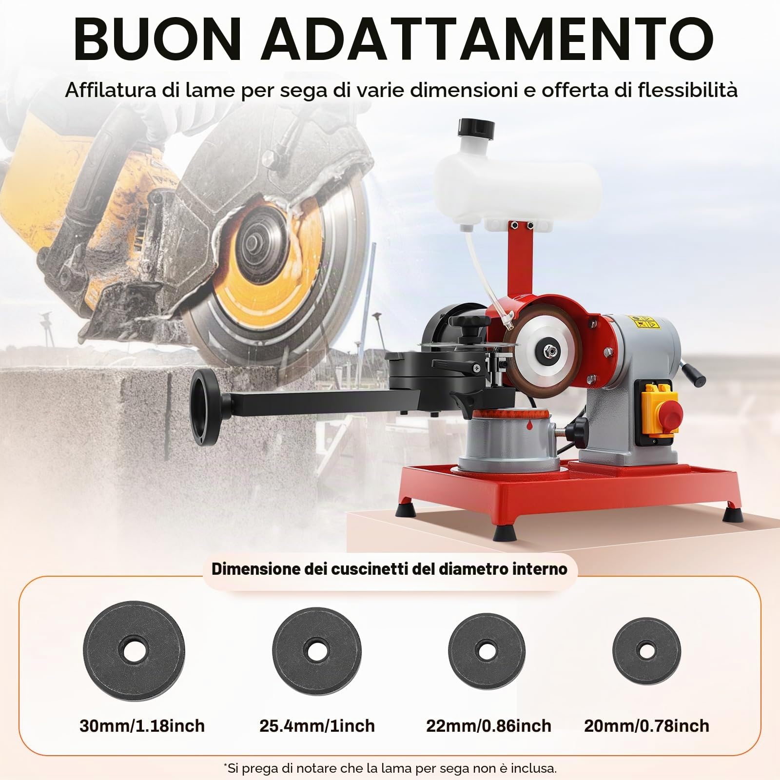 Affilatrice da 370 W per lame da 80 – 700 mm, affilatrice per lama circolare, 2850 rpm, 220 V