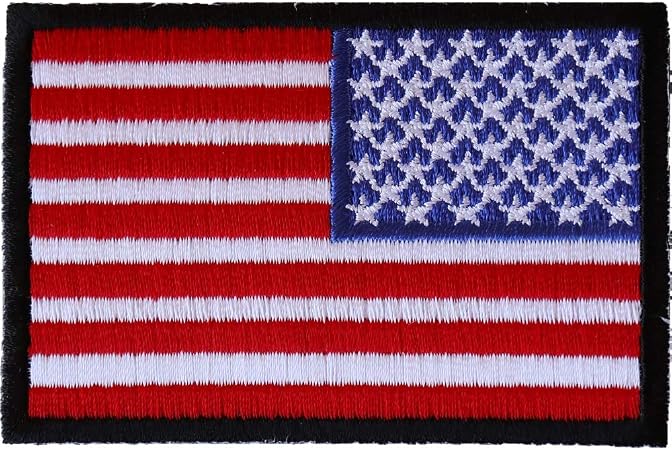 Amazon.com: Parche de bandera americana invertida con bordes negros – 3.0 x  2.0 in – Parche bordado para planchar : Arte y Manualidades