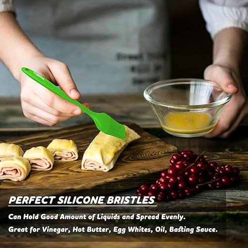 Miniatura 11 de Walfos Cepillo de silicona para pastelería, juego de cepillos para untar resistentes al calor, perfecto para hornear, parrilla de barbacoa, cocina