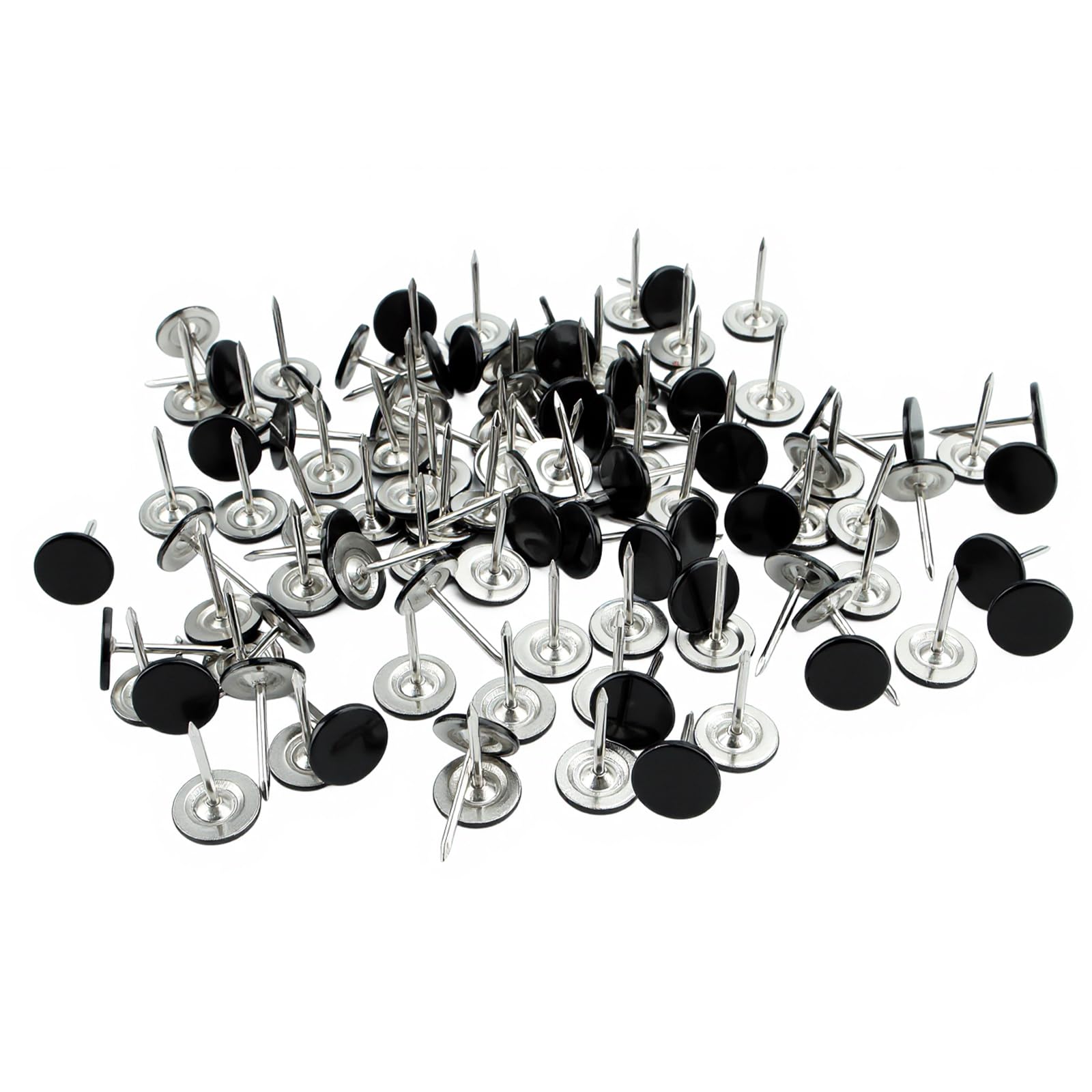 150 puntine da disegno, nere, per bacheca, con testa grande, puntine decorative nere, puntine decorative per la parete, bacheche, casa, ufficio, fai da te