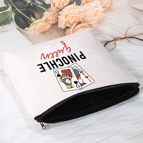 Miniatura 3 de POFULL Pinochle Lover Gift Pinochle Queen Player Cosméticos Bolsas Pinochle Juego de cartas Regalo Reina, Bolso Queen Pinochle
